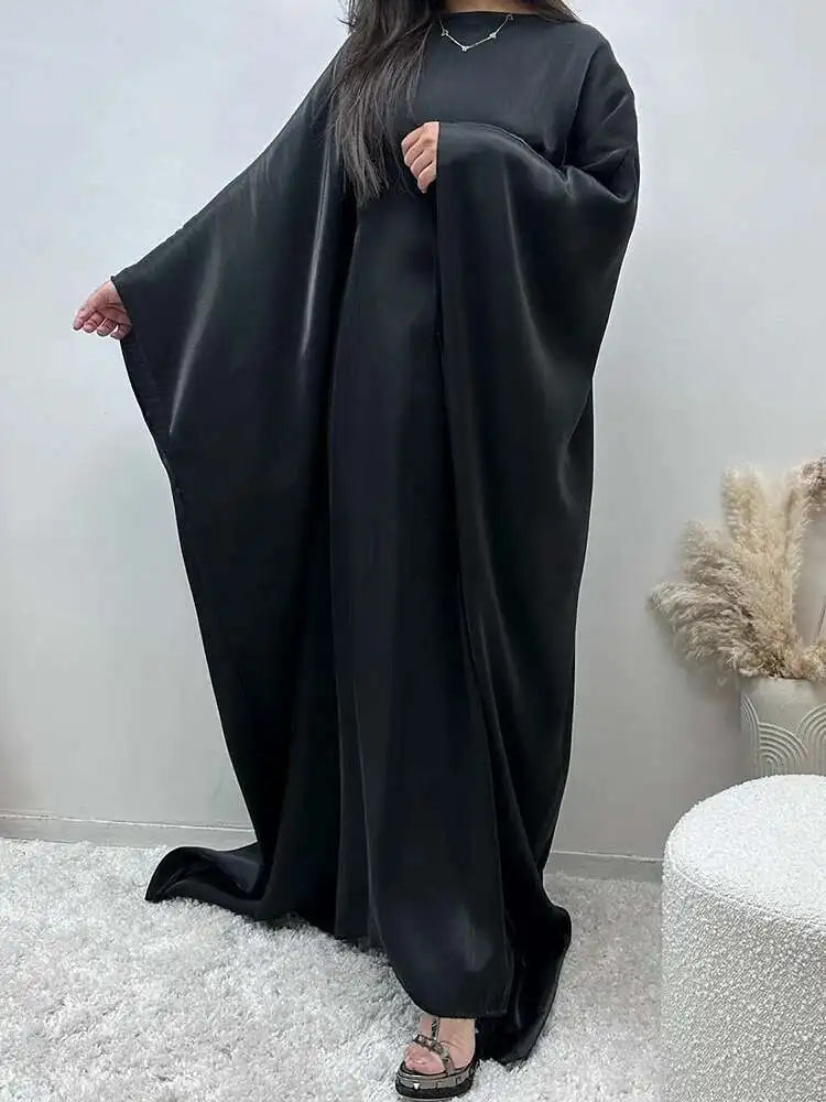 LANMREM Elegant Party Long Dress Women Many Colors Fashion Round Neck Batwing Sleeves Loose Dresses Fashion New Clothing 32C1950