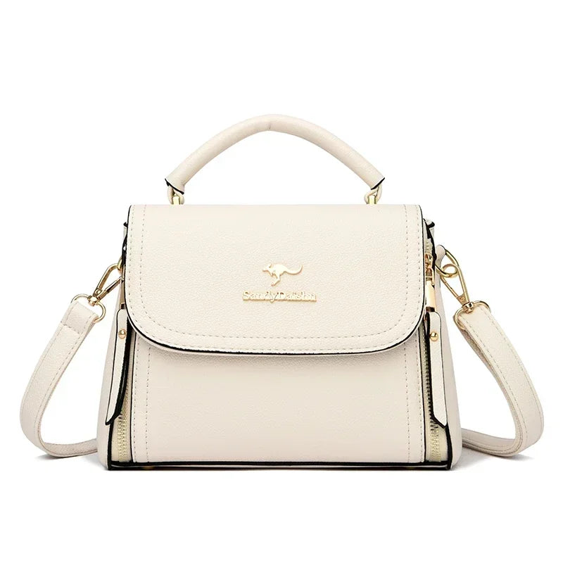 High Quality Soft Leather Tote Bag Fashion New Solid Ladies Purses and Handbags Large Capacity Shoulder Croosbody Bag for Women