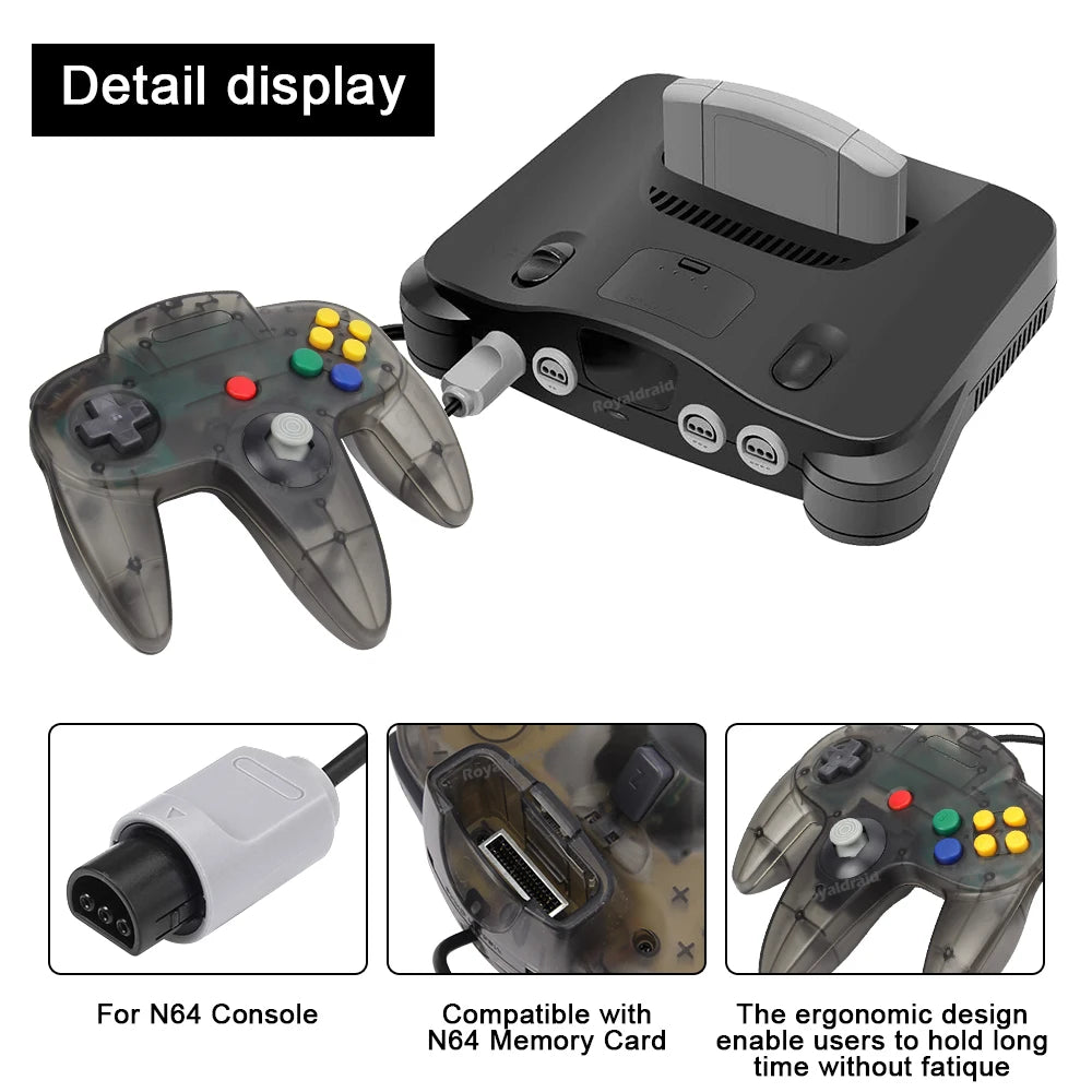 8 Colors For N64 Controller Classic Wired Remote Control Gamepad Gaming Joystick Retro Video Game System For N64 Console Joypads