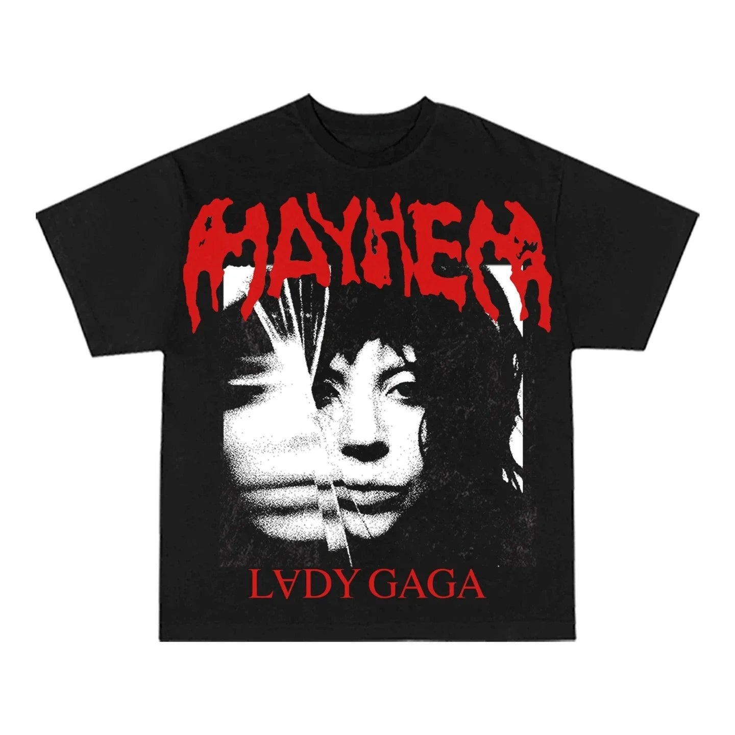 2025 Lady Gaga Mayhem New Album T Shirt Men Women Short Sleeve Cotton Tees Lady Gaga T-shirt Unisex Clothing Y2k Tops Streetwear
