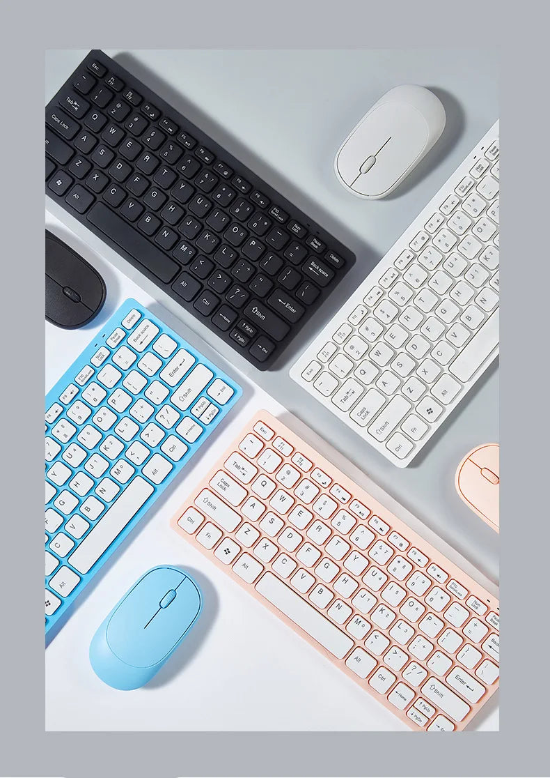 2.4G Wireless Keyboard and Mouse Protable Mini Keyboard Mouse Combo Set For Notebook Laptop Mac Desktop PC Computer Smart TV PS4