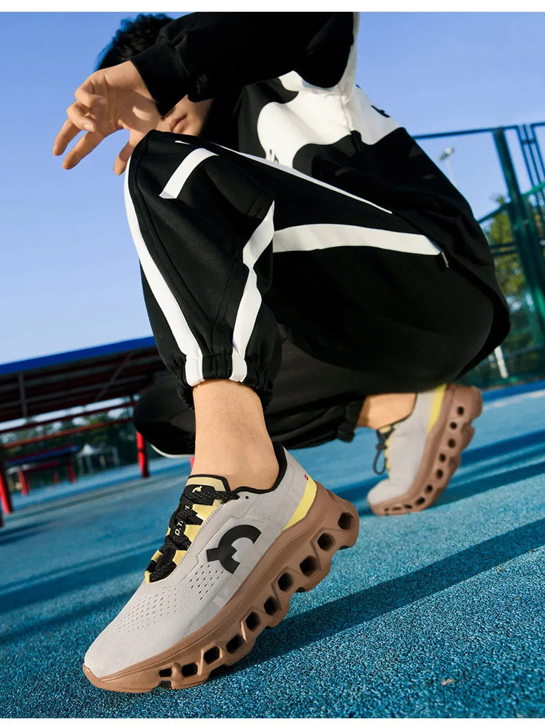 Men Sports Running Shoes Marathon Air Cushion Breathable Lightweight Mens Outdoor Hiking Athletic Nonskid Sneakers Jogging Tenis