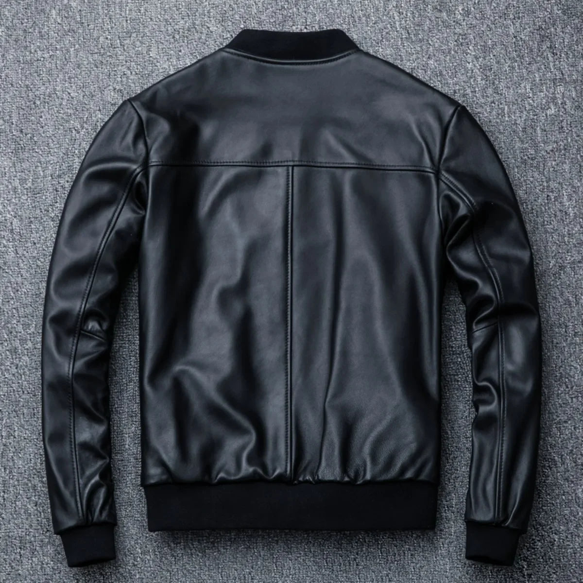 Men's 2025 Sheepskin Motorcycle Jacket – Stand Collar Biker Coat Autumn Winter