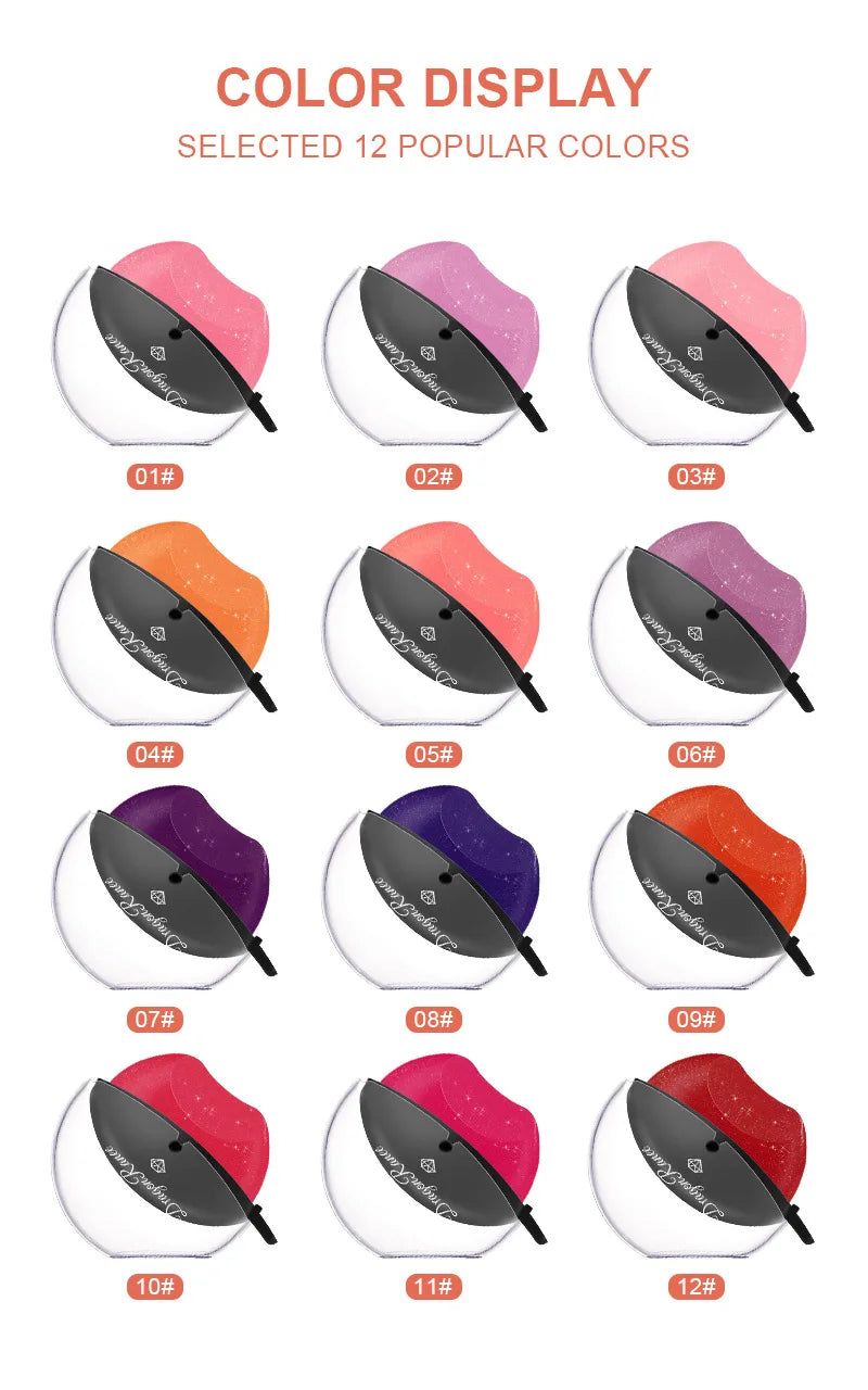 Pearlescent Lipstick Lazy Lip Shape Pearlescent Fine Glitter Lipstick Not Easy to Fade Temperature Change Moisturizing Discoloration Lazy Lipstick Makeup Performance with Glitter Lipstick
