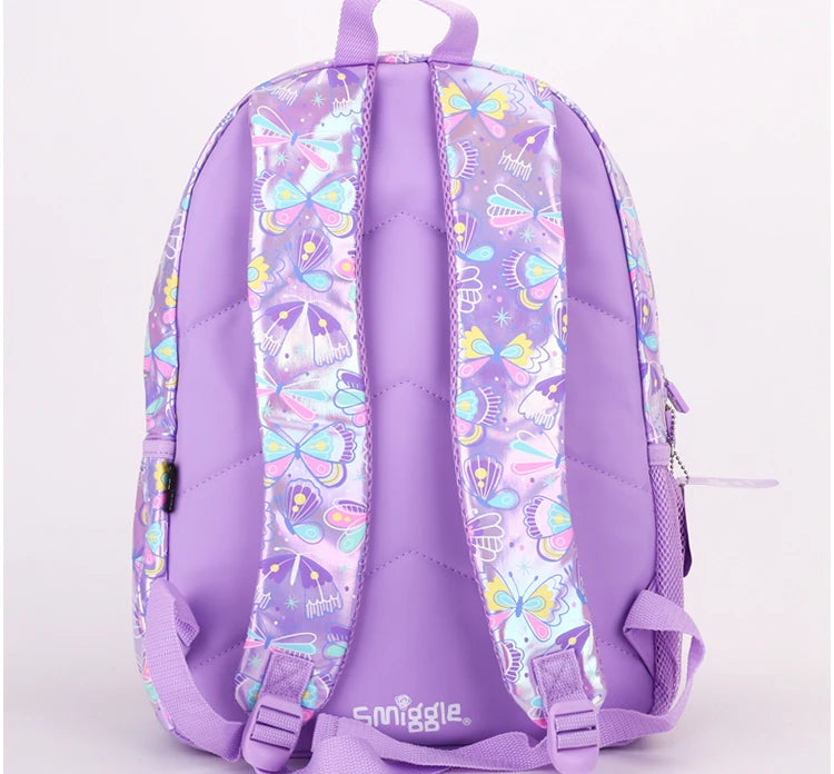 Smiggle Children School Supplies Butterfly Series School Bag Pencil Box Lunch Bag Water Cup Anime Backpack Student Gift