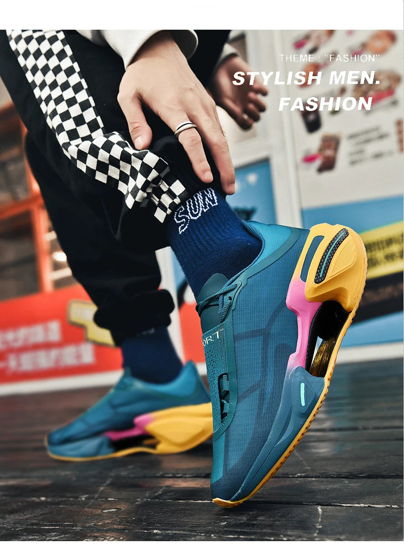 UrbanFlex™ Breathable Height-Lift Sneakers – Men's Casual Athletic Trainers