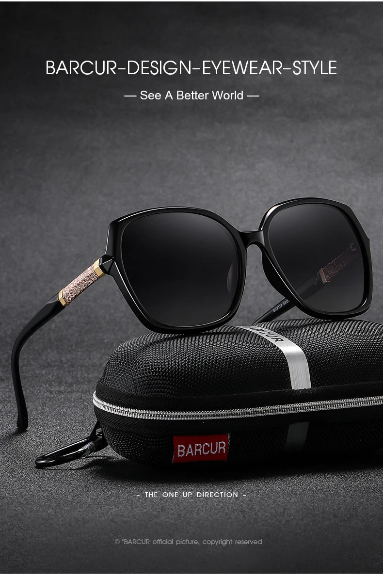 BARCUR Women Polarized Sunglasses UV400 Lady Fashion Gradient Sun Glasses for Women Eyewear Accessory