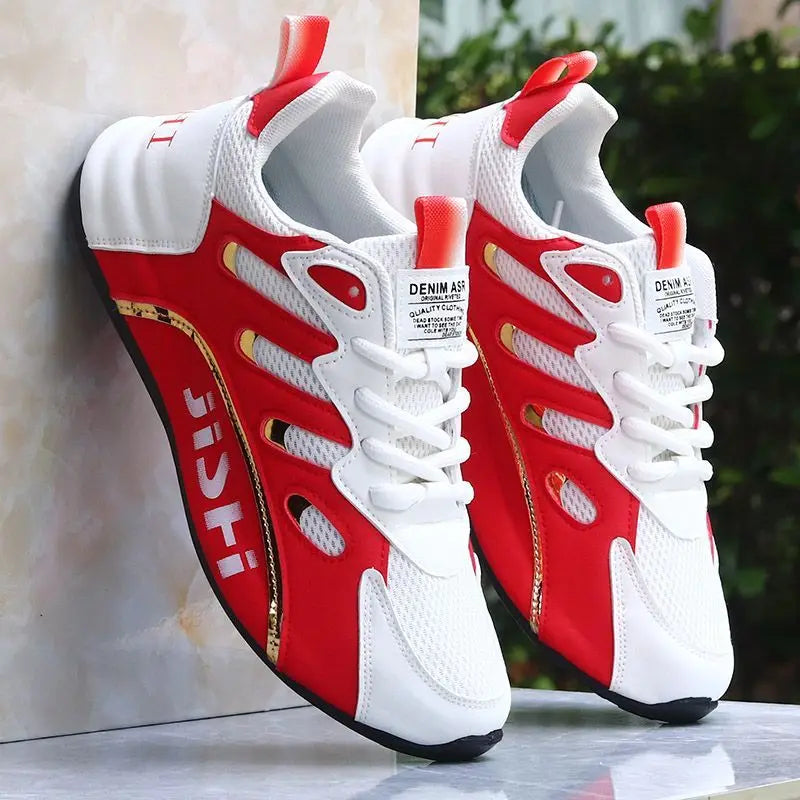 Luxury Men's Sneakers High Quality Leather Casual Shoes for Men Fashion All-match Sport Shoes Platform Comfor Men Running Shoes