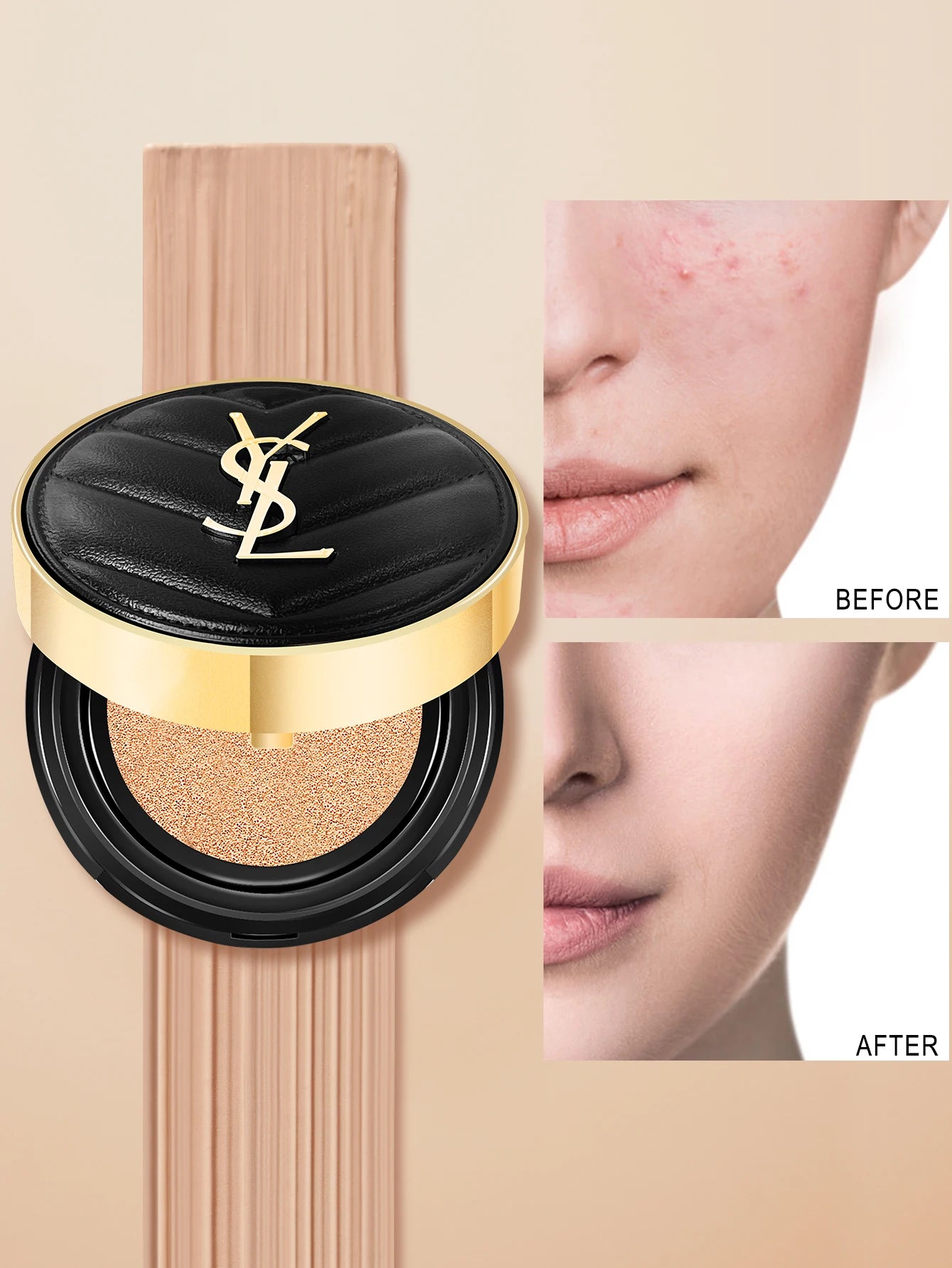 Yves Saint Laurent Le Cushion Encre De Peau-Luminous Matte Cushion Foundation SPF 33/ PA++ All Day Flawless Coverage Shine-Free