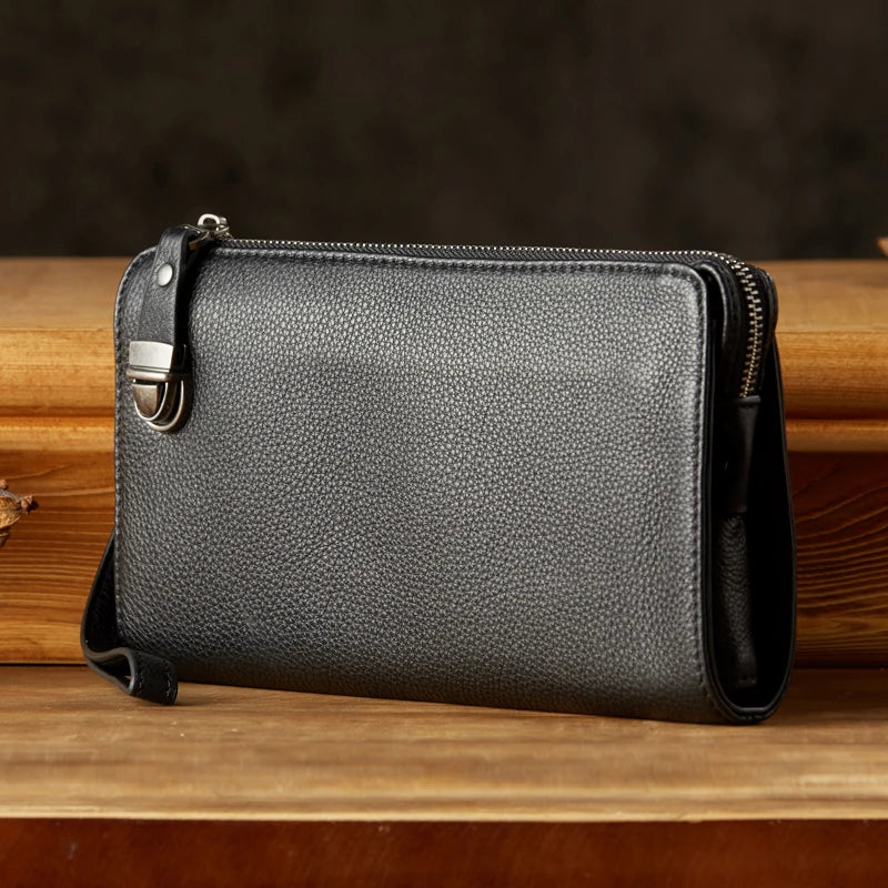 MOTAORA Men's Wallets Phone Bags For Male Business Leather Handmade Clutch Bag Casual Wallet Large Capacity Card Holders Purse