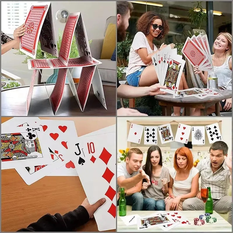 Giant Oversized Playing Cards Jumbo Fun Games Carnival Birthday Wedding Party Favors Juegos De Mesa Divertidos