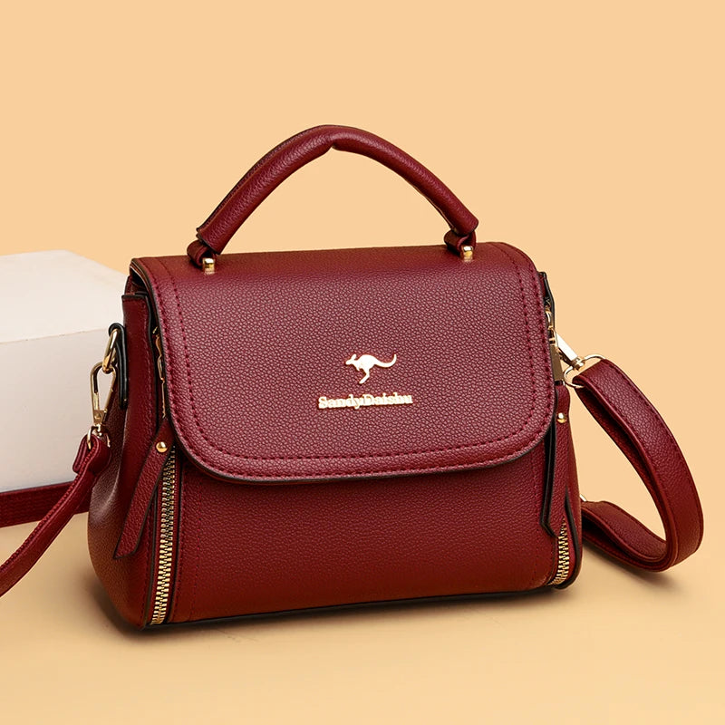 High Quality Soft Leather Tote Bag Fashion New Solid Ladies Purses and Handbags Large Capacity Shoulder Croosbody Bag for Women