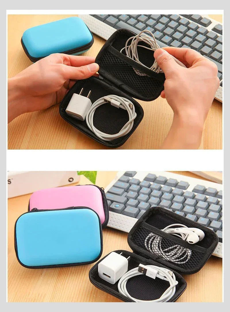 Sundries Travel Storage Bag Charging Case for Earphone Package Zipper Bag Portable Travel Cable Organizer Electronics Storage