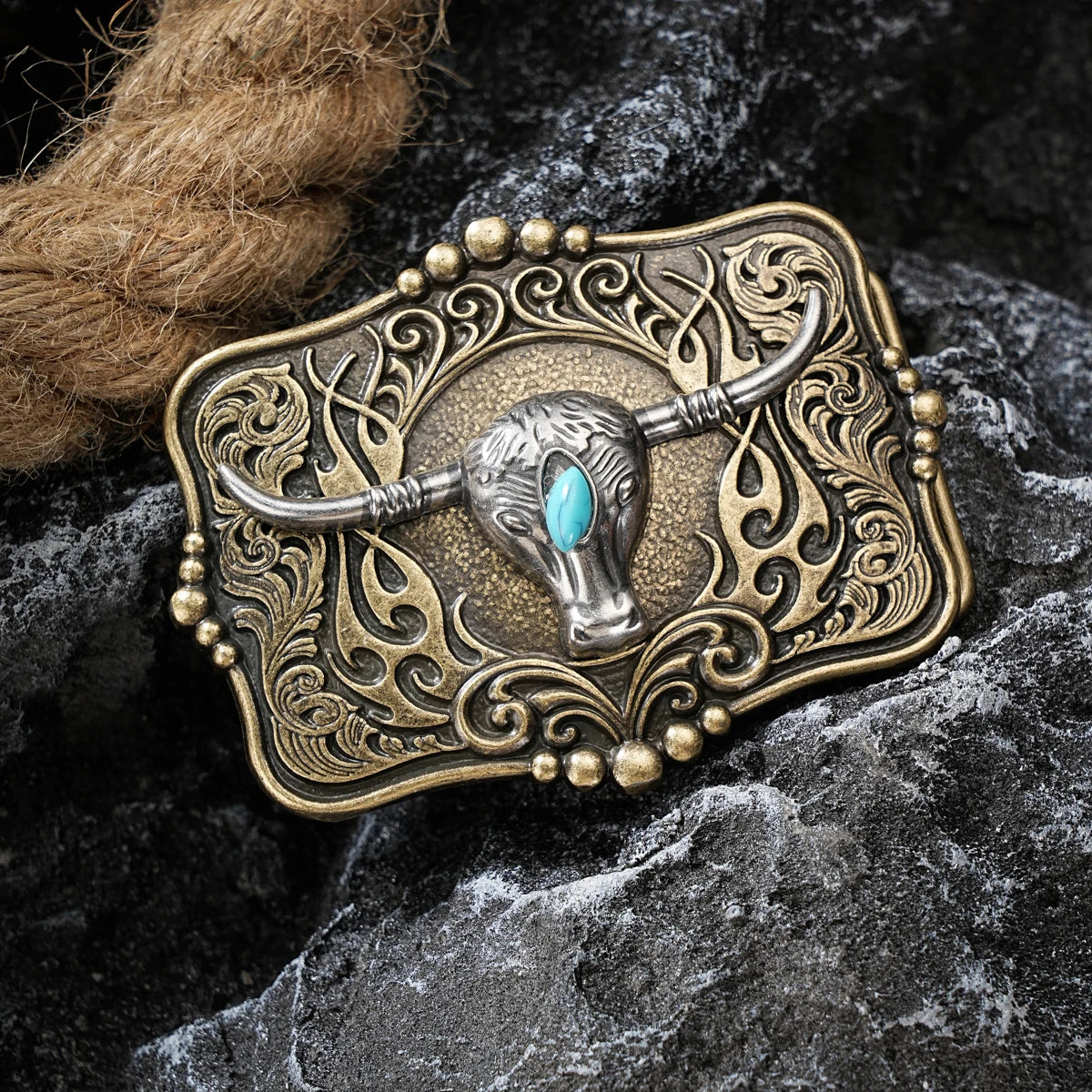 Western style plate buckle belt metal buckle one belt buckle