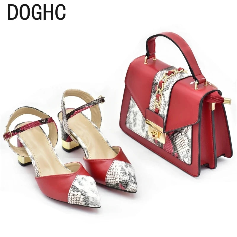 2024 Italian Shoe and Bag Set for Party In Women Luxury Shoes Women Designers Nigerian Women Party Pumps High Heels Sexy Ladies