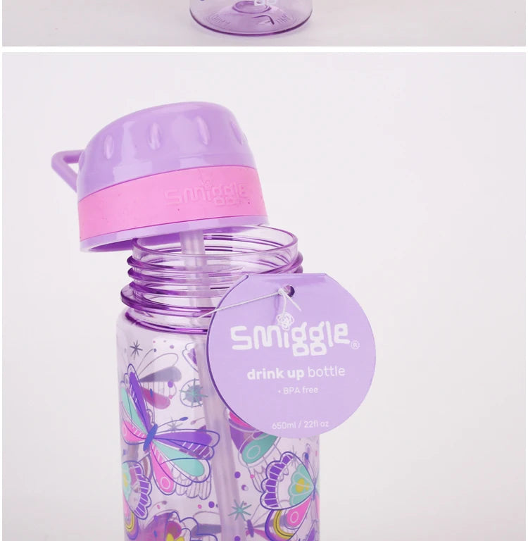 Smiggle Children School Supplies Butterfly Series School Bag Pencil Box Lunch Bag Water Cup Anime Backpack Student Gift