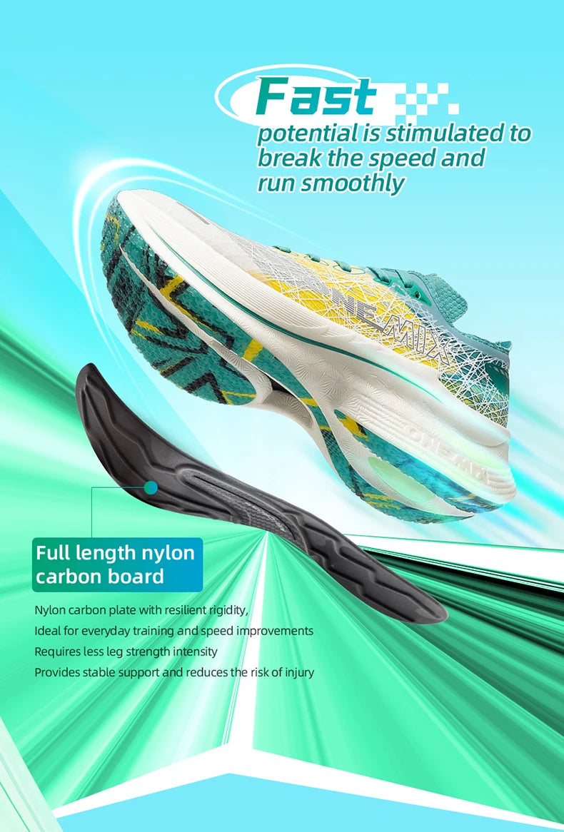 ONEMIX 2025 New Carbon Plate Marathon Running Shoe Pro Tests Stable Support For Shock-absorbing Ultralight Bounce Sneakers