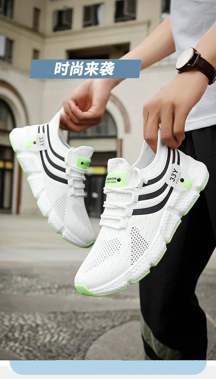 New Men's Sneakers Thick Sole Comfortable Casual Shoes Men Breathable Running Shoes Summer Man Tennis Shoes Large Size Men Shoe