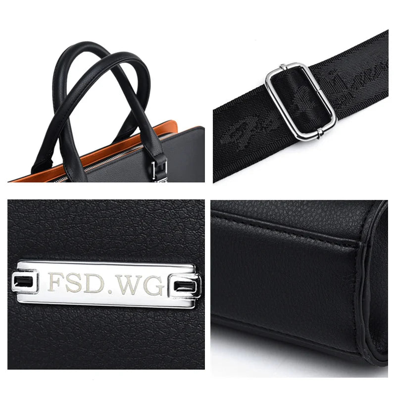 MOTAORA Genuine Leather Laptop Bag Men 14-15.6 Inch Business Briefcase Work Messenger Bag for MacBook HP Dell Acer