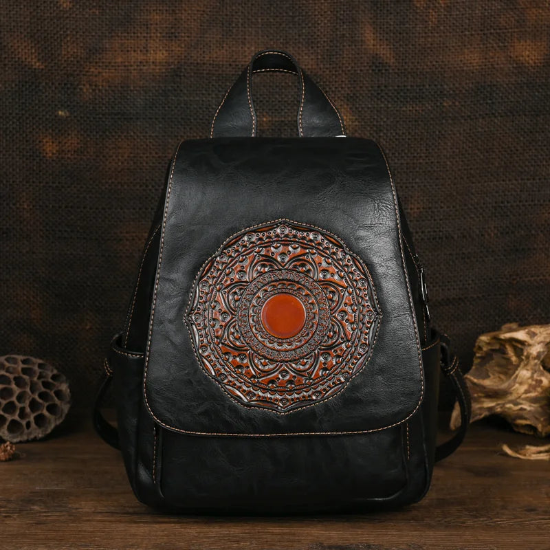 MOTAORA 2025 New Retro Women Bags Designer Leather Luxury Backpack For Woman Large Capacity Bag Women's Stylish Travel Backpacks