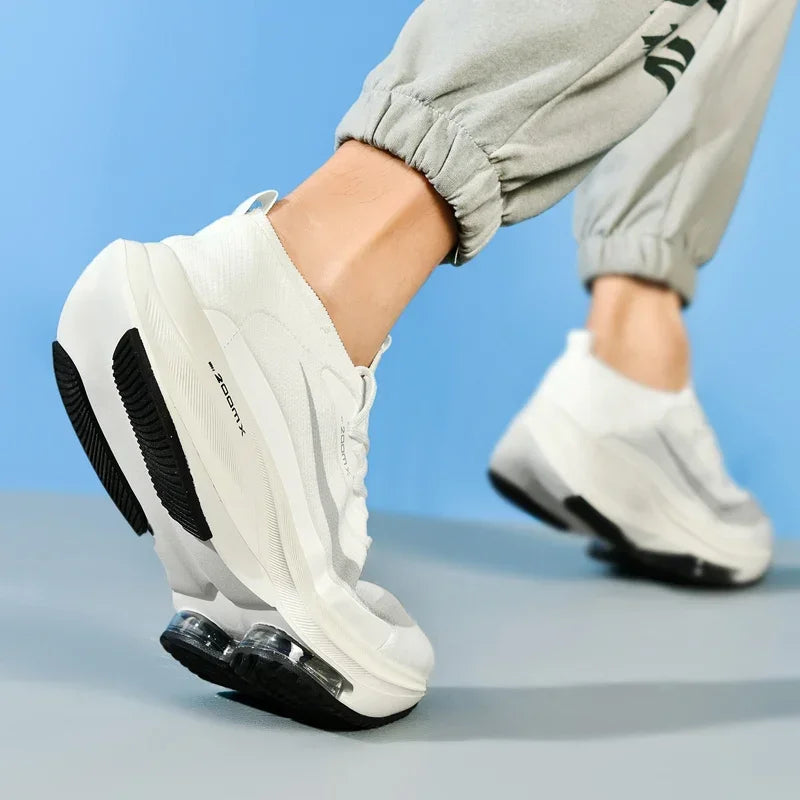 Outdoor Marathon Couple Sneaker Height Increasing Running Shoes for Men Original Soft Walking Tenis Boys Girls Sport Footwear 46
