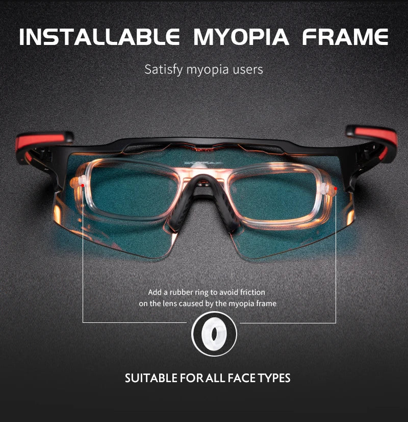 KAPVOE Photochromic Cycling Glasses Outdoor Sports Sunglasses for Man Bicycle Eyewear MTB Cycling Women Road Bike UV400 Goggles
