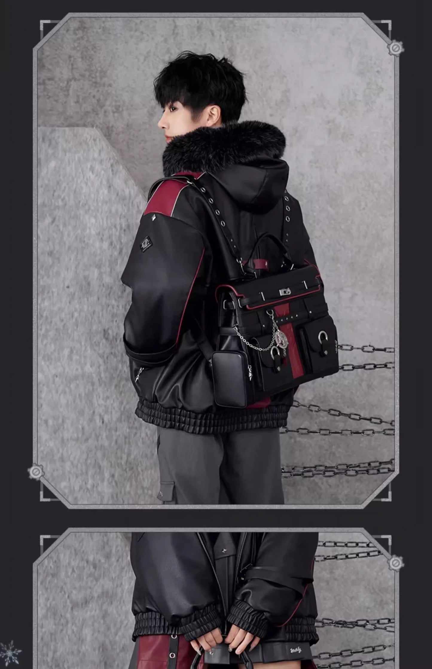 Genshin Impact Wriothesley Anime Cosplay Shoulder Bag – Impression Series Halloween Cartoon Accessories