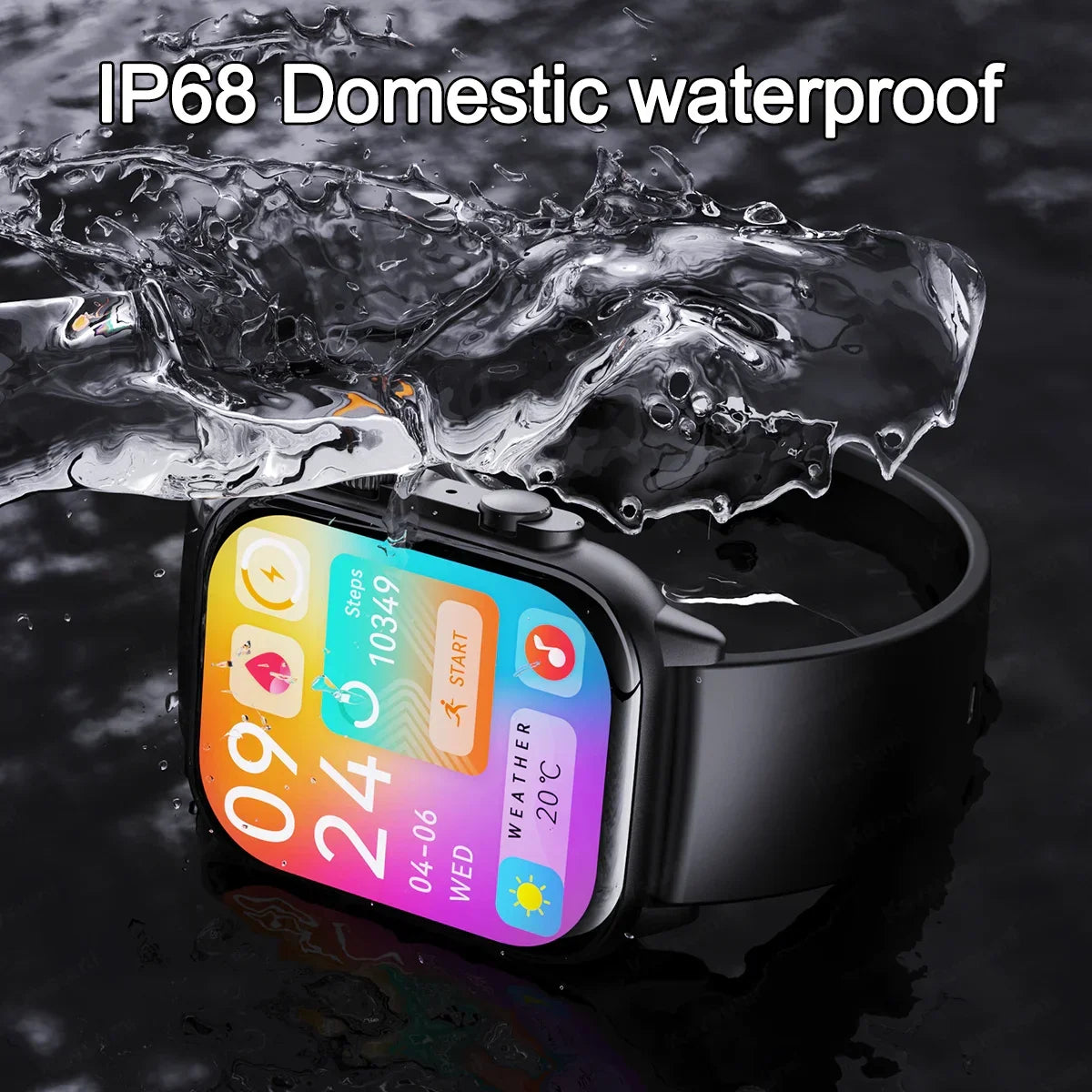 Smartwatch Men Women NFC AMOLED Screen Always Show Time Clock Bluetooth Call IP68 Waterproof Smart Watch Sport Fitness Bracelet