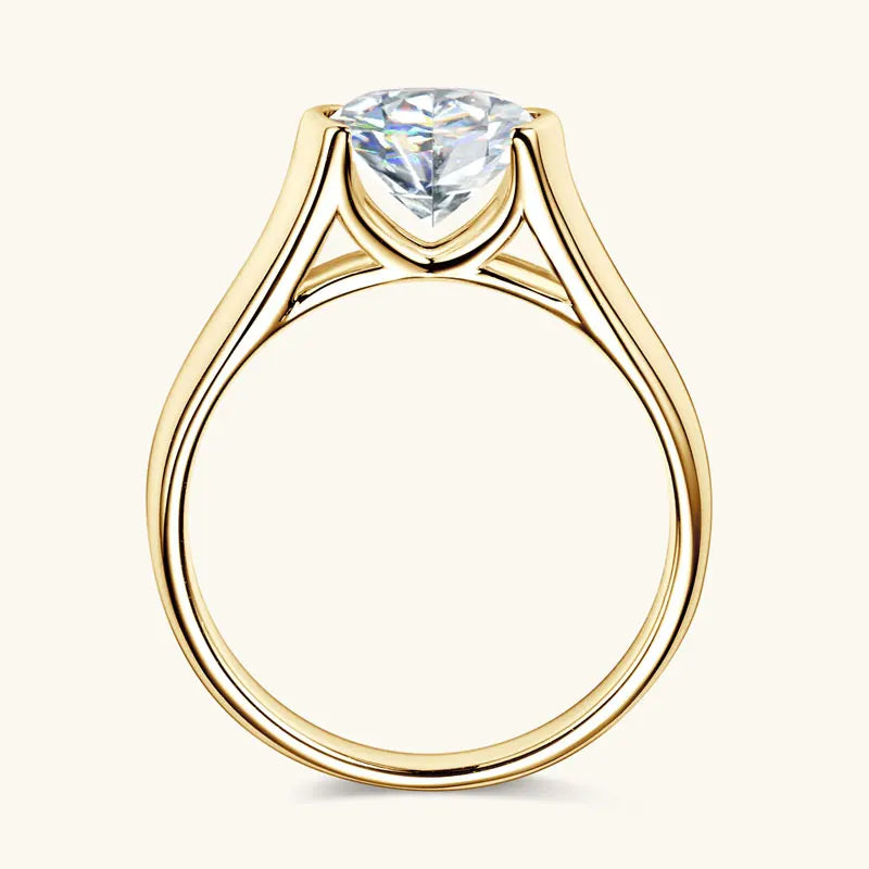 Lnngy Certified 8mm 2ct Moissanite Solitiare Ring For Women Original 925 Sterling Silver Wedding Rings With GRA Certificate