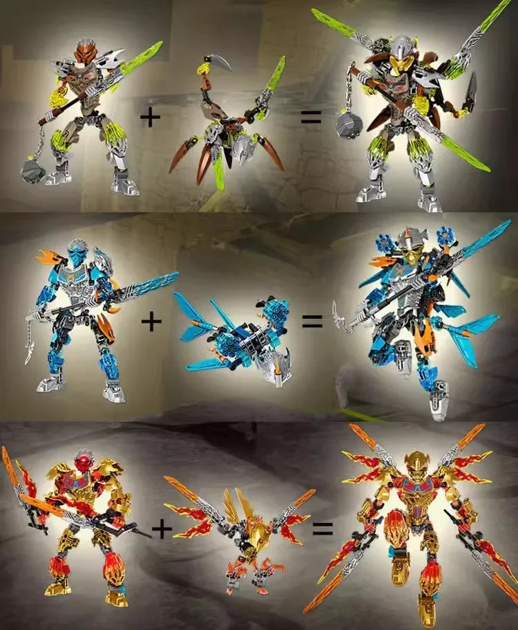 Bionicle Warriors Skull Action Figures Collection Building Blocks Umarak Uxar Mask Master Storm Beast Anime Bricks Toy Kid Gifts
