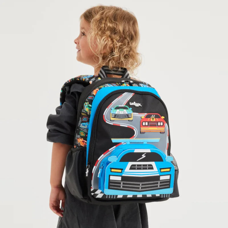 Genuine Australia Smiggle Backpack School Bag Race Car Cartoon Series Anime Backpack Student Gift Separate Purchases