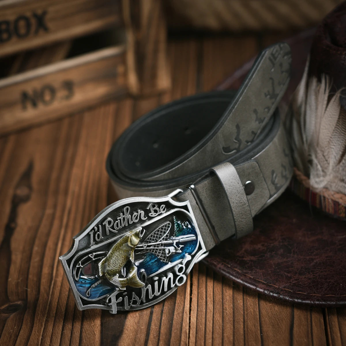 A men's western style PU belt