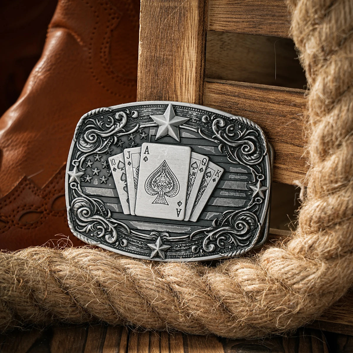 Western style plate buckle belt metal buckle one belt buckle