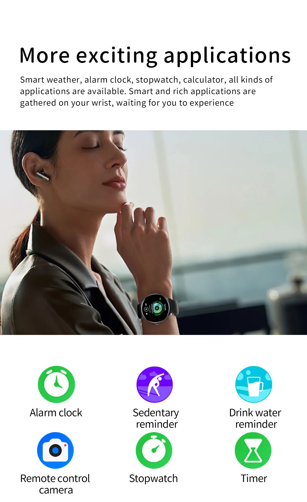 LIGE New 1.43" Bluetooth Call Smartwatch Women Men 466*466 AMOLED Full touch Screen Women Smartwatches Ladies For Android ios