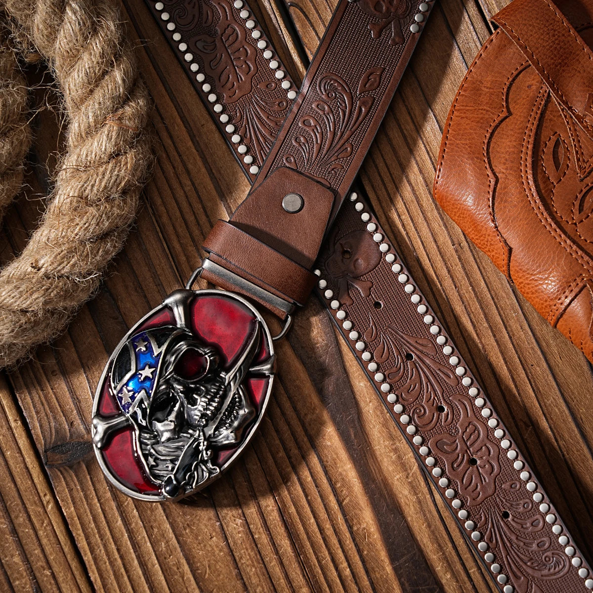 A Western-style PU material belt for both men and women, a casual, retro and classic personalized belt