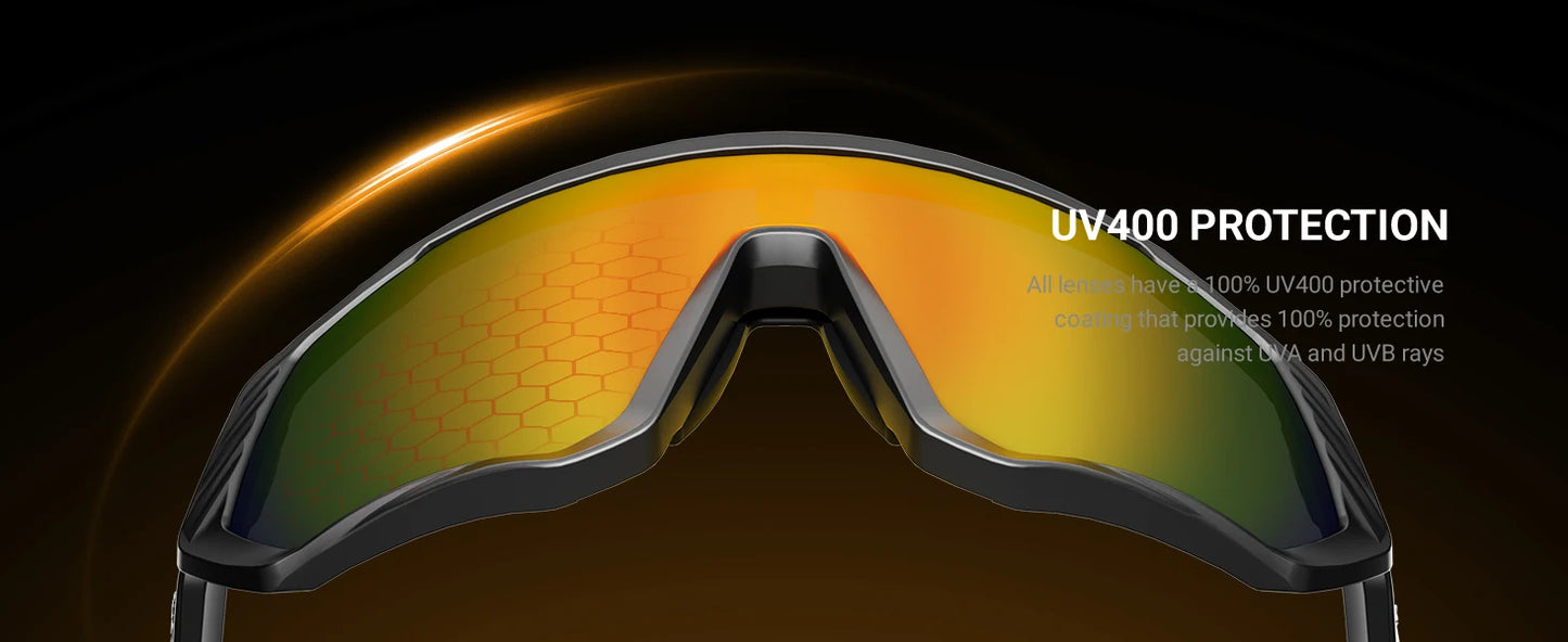 KAPOVE New Outdoor Road Bicycle Sports MTB Cycling Sunglasses UV400 Cycling Eyewear Men Women Bicycle Riding HiKing Glasses