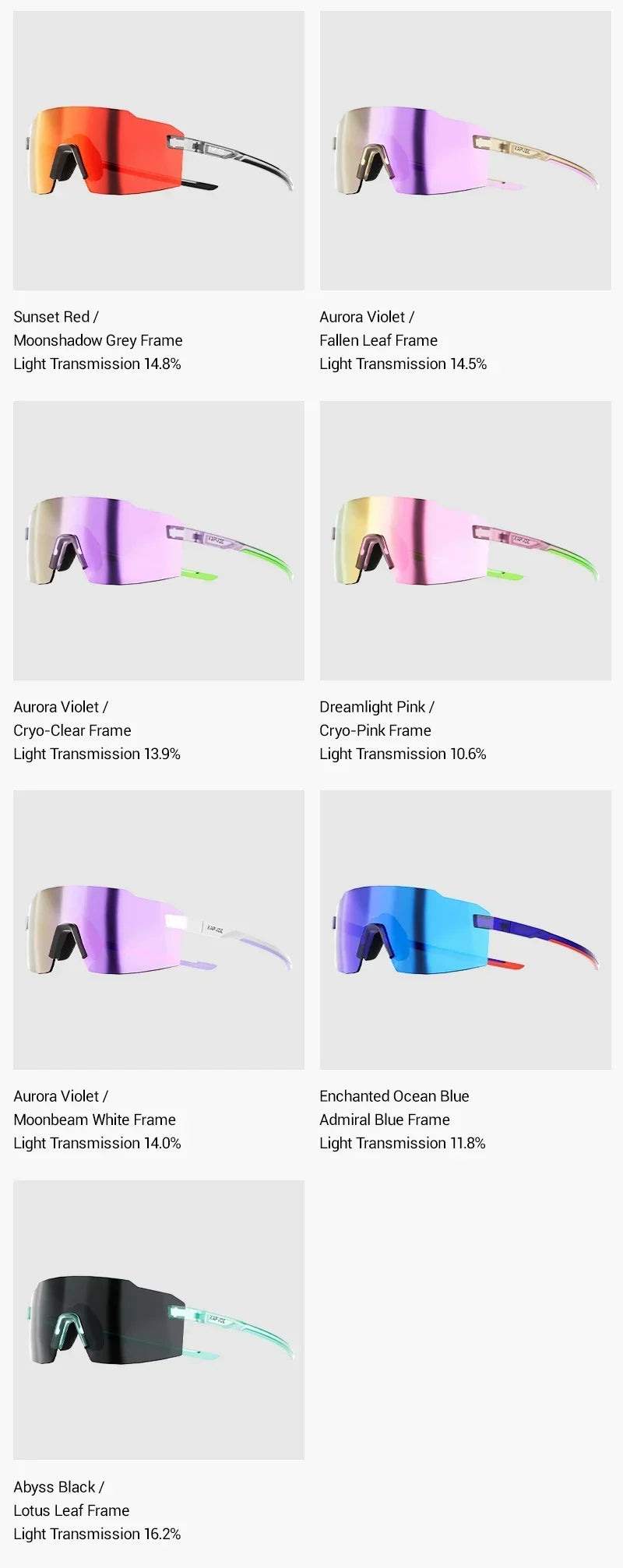 Kapvoe New Photochromic Sports Runnning Sunglasses Cycling Glasses Men Adjustable Nose Pad Women UV400 Hiking Bicycle Eyewear