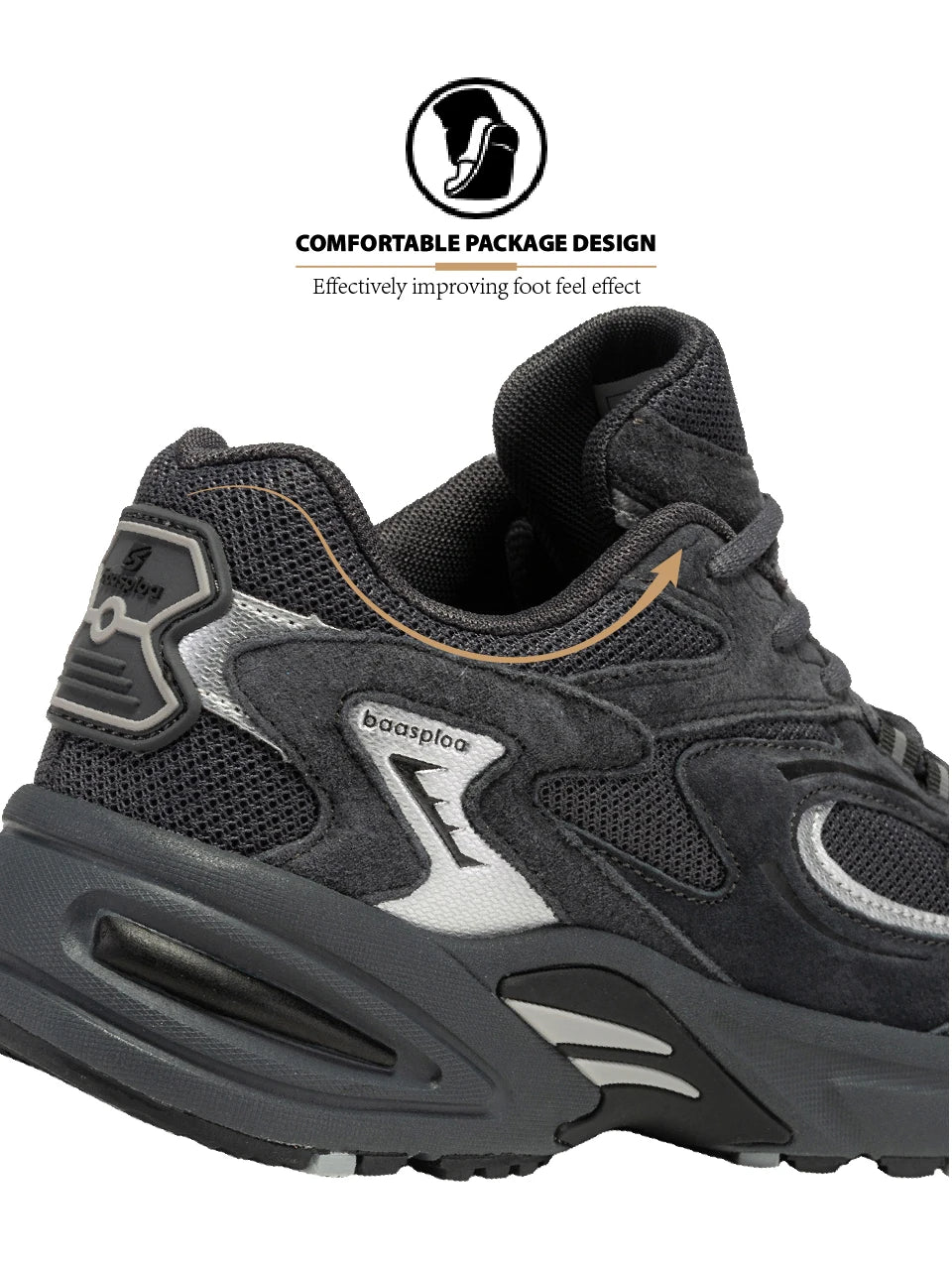 Baaslpoa New Men's Running Shoes Casual Mesh Fabric Breathable Non-Slip Walking Shoes Male Outdoor Basketball Sports Shoes