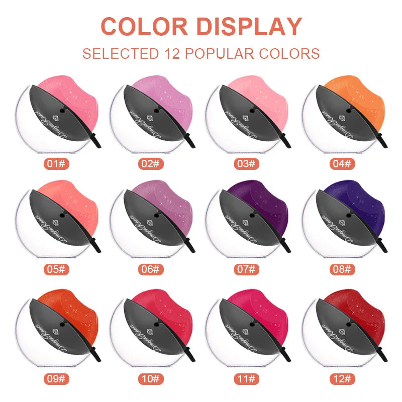 Pearlescent Lipstick Lazy Lip Shape Pearlescent Fine Glitter Lipstick Not Easy to Fade Temperature Change Moisturizing Discoloration Lazy Lipstick Makeup Performance with Glitter Lipstick