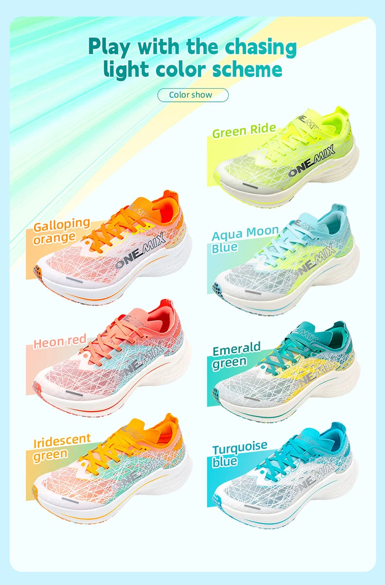 ONEMIX 2025 New Carbon Plate Marathon Running Shoe Pro Tests Stable Support For Shock-absorbing Ultralight Bounce Sneakers