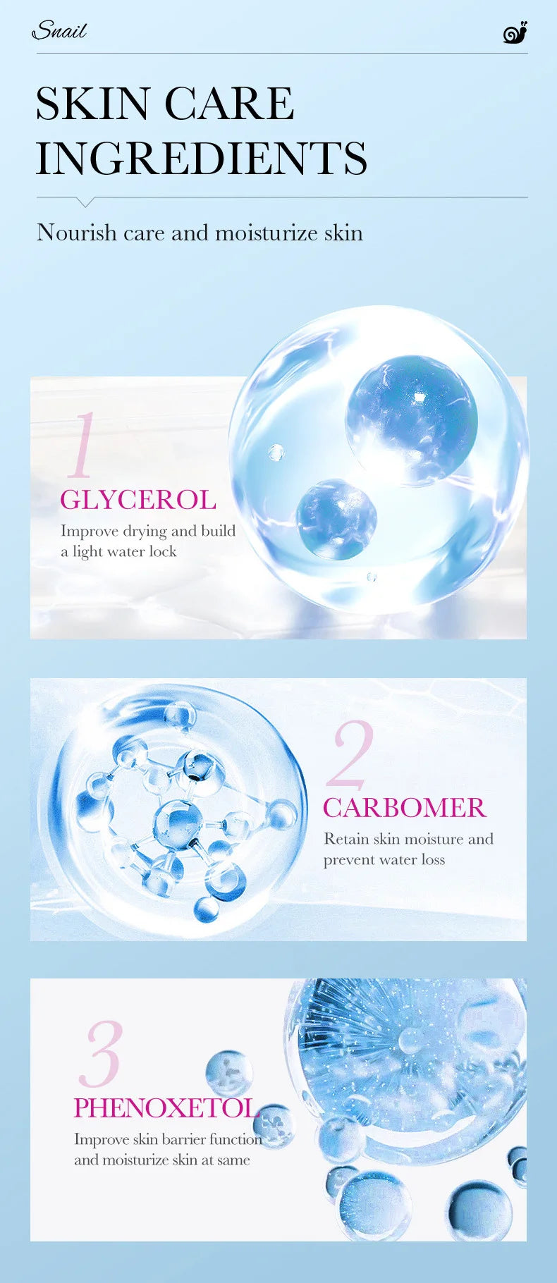 SADOER Snail Collagen Face Cream Gel Firming Repair Brightening Moisturizing Facial Creams Beauty Face Skin Care Products