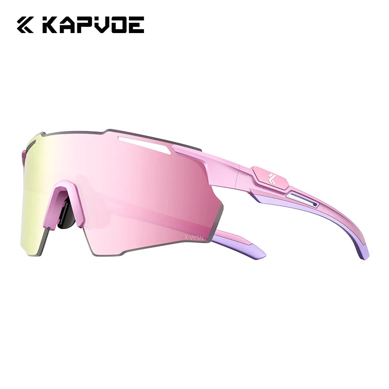 Kapvoe New Ultra HD Bicycle Sports Glasses Men Women Outdoor Road Riding Sunglasses Mountain UV400 Cycling Driving Goggles
