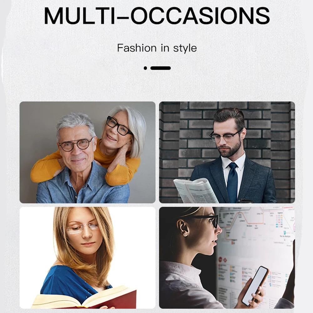 BARCUR Men Anti Blue Light Glasses Fashion Personality TR-90 Secondary Footnotes Goggles Woman Reading Glasses Accessories
