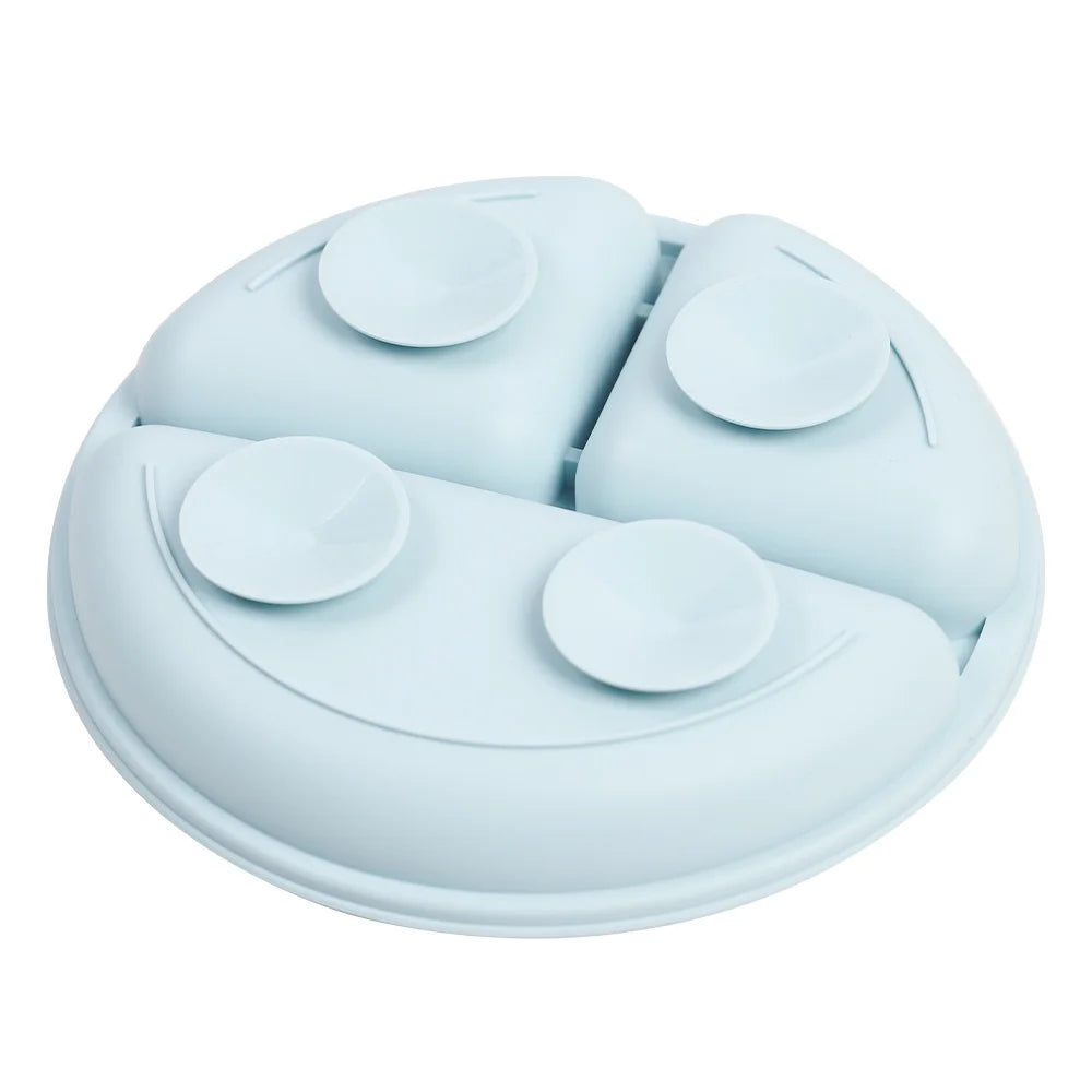 Mother Kids 8PCS Baby Silicone Feeding Set Bibs Sucker Dinner Plate Antislip Bowl Spoon Cup Children's Tableware Baby Stuff