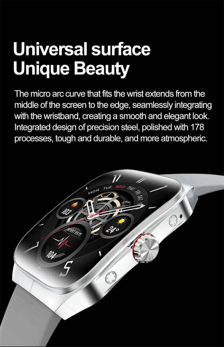 Smartwatch Men Women NFC AMOLED Screen Always Show Time Clock Bluetooth Call IP68 Waterproof Smart Watch Sport Fitness Bracelet