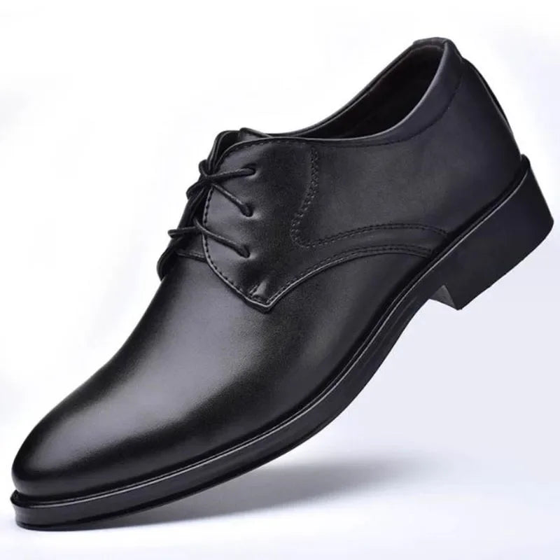 Men Shoes Black Leather Formal Shoes for Men Oxfords Male Wedding Party Office Business Shoe Man zapatos de hombre Plus Size