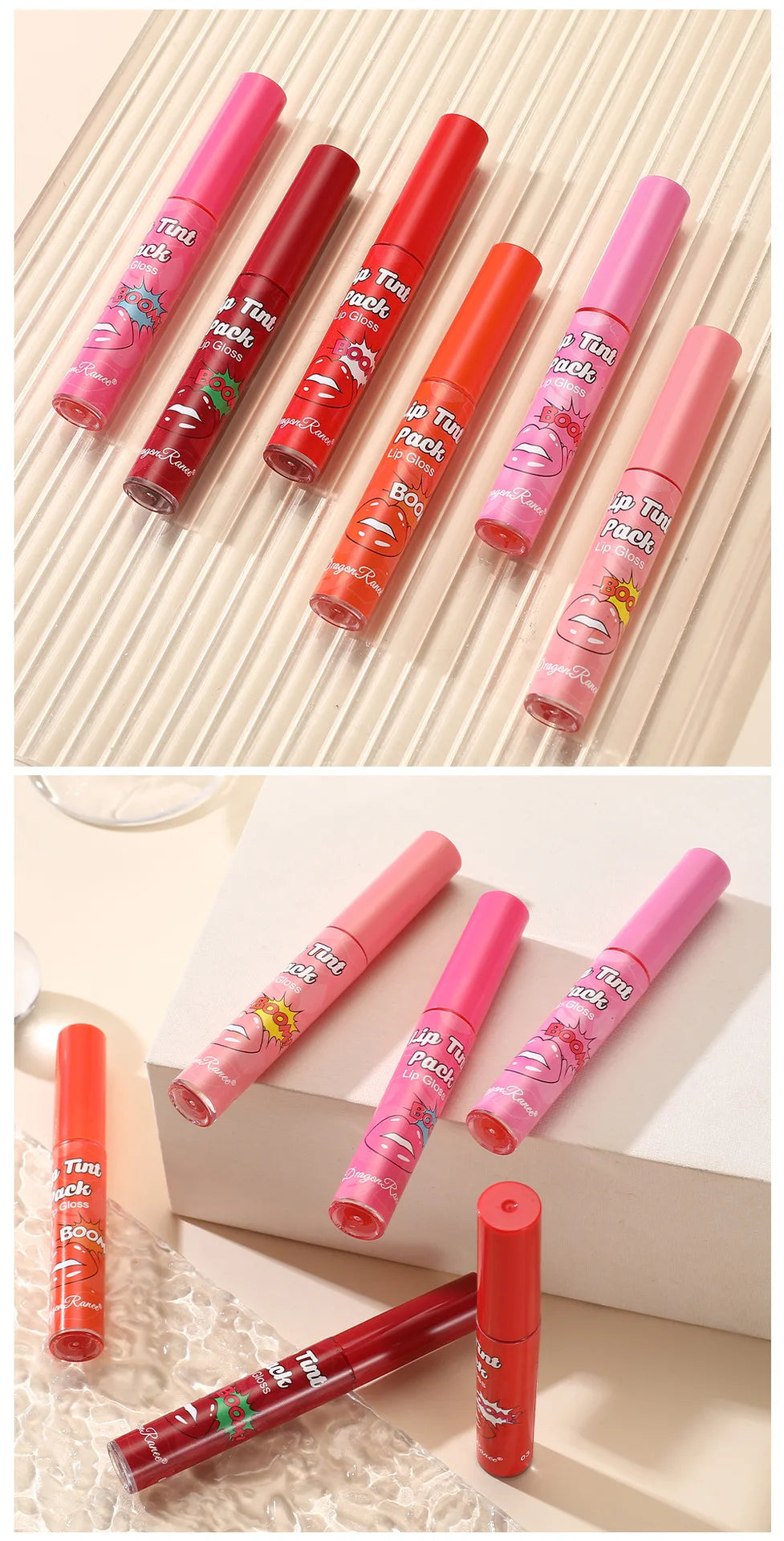 Peel Off Rose Red Lip gloss Lip Outline Contour Tattoo Lip Stain Waterproof Transfer Resistant Tear Off Peel Off Lipstick Makeup