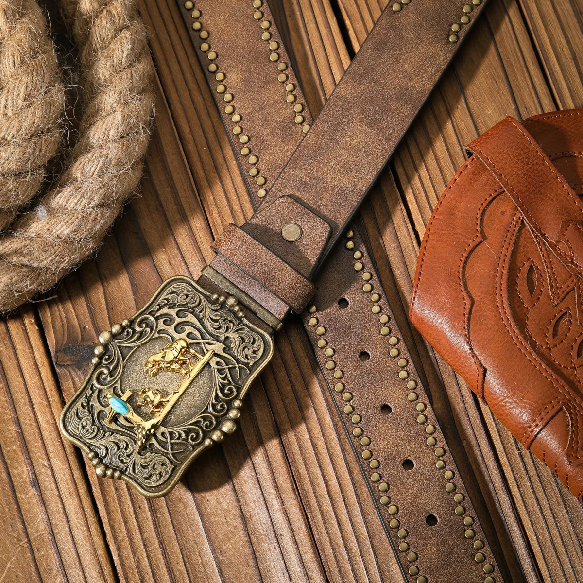 A casual and retro belt, a waist accessory for Western-style clothing, metal buckle, PU belt, suitable for both men and women