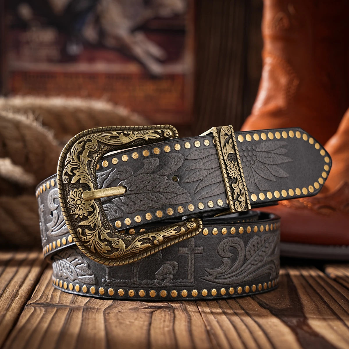 Casual, individual and retro belts, Western-style clothing accessories, metal buckles, PU belts, suitable for both men and women