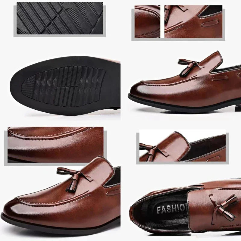 Men Slip-On PU Leather Formal Dress Shoes – Business & Wedding Oxfords (Sizes EU 35–50)